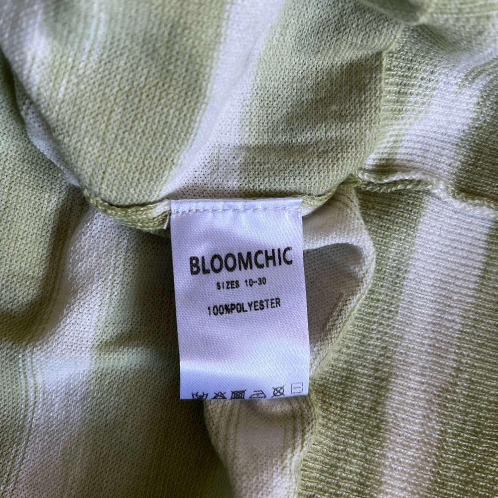 Ombre Button Up Green and White Cardigan NWT - Picture 6 of 6